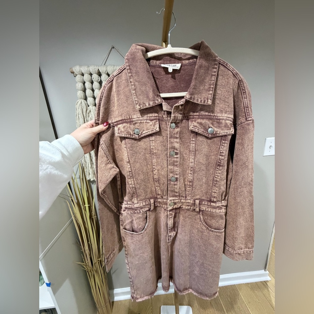 Peach Love California Mauve Denim Dress